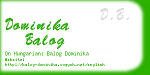 dominika balog business card